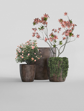 VASE 3 TAUPE CONCRETE