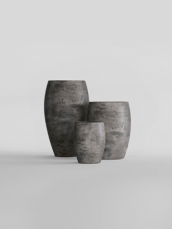 OVAL CONCRETE GREY DARK