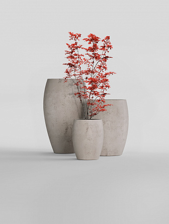 OVAL CONCRETE WHITE