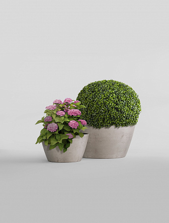 BOWL CONCRETE WHITE