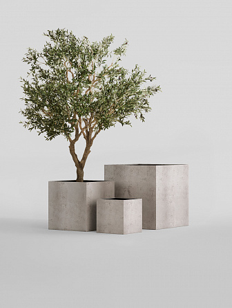 CUBE CONCRETE WHITE