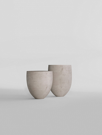 BARREL CONCRETE WHITE