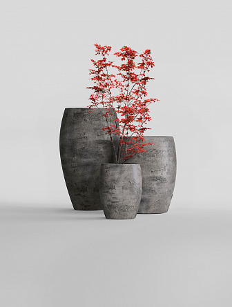 OVAL CONCRETE GREY DARK