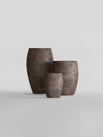 OVAL TAUPE CONCRETE