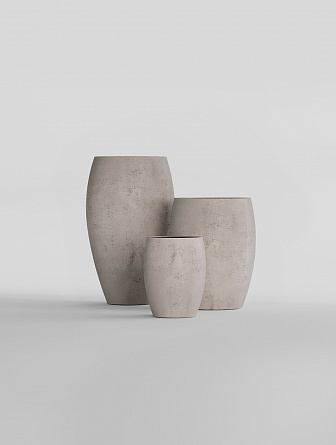 OVAL CONCRETE WHITE