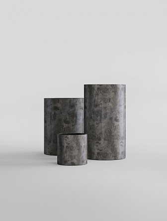 CYLINDER CONCRETE GREY DARK